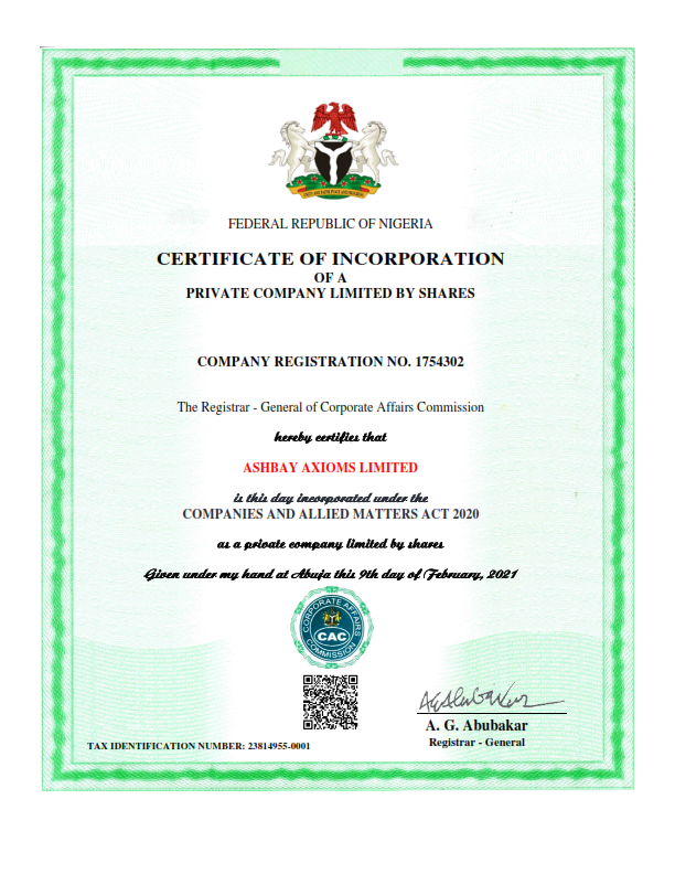 Company Certificate LTD_001